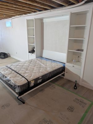 Custom living room built-in cabinetry with shelving